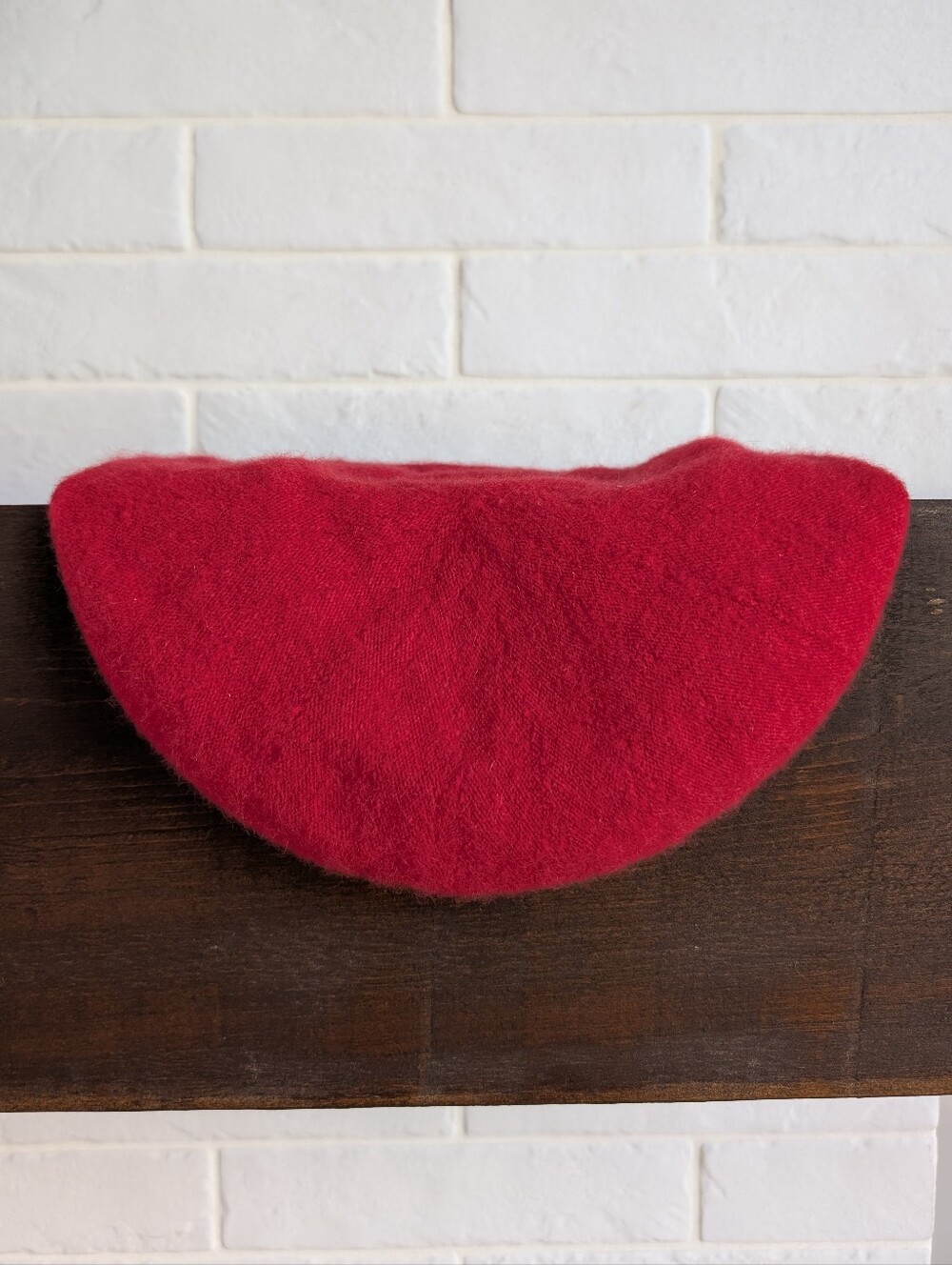 Vintage Donel Lambs Wool Angora Classic Soft Red Floppy Tam Hat Made In Canada